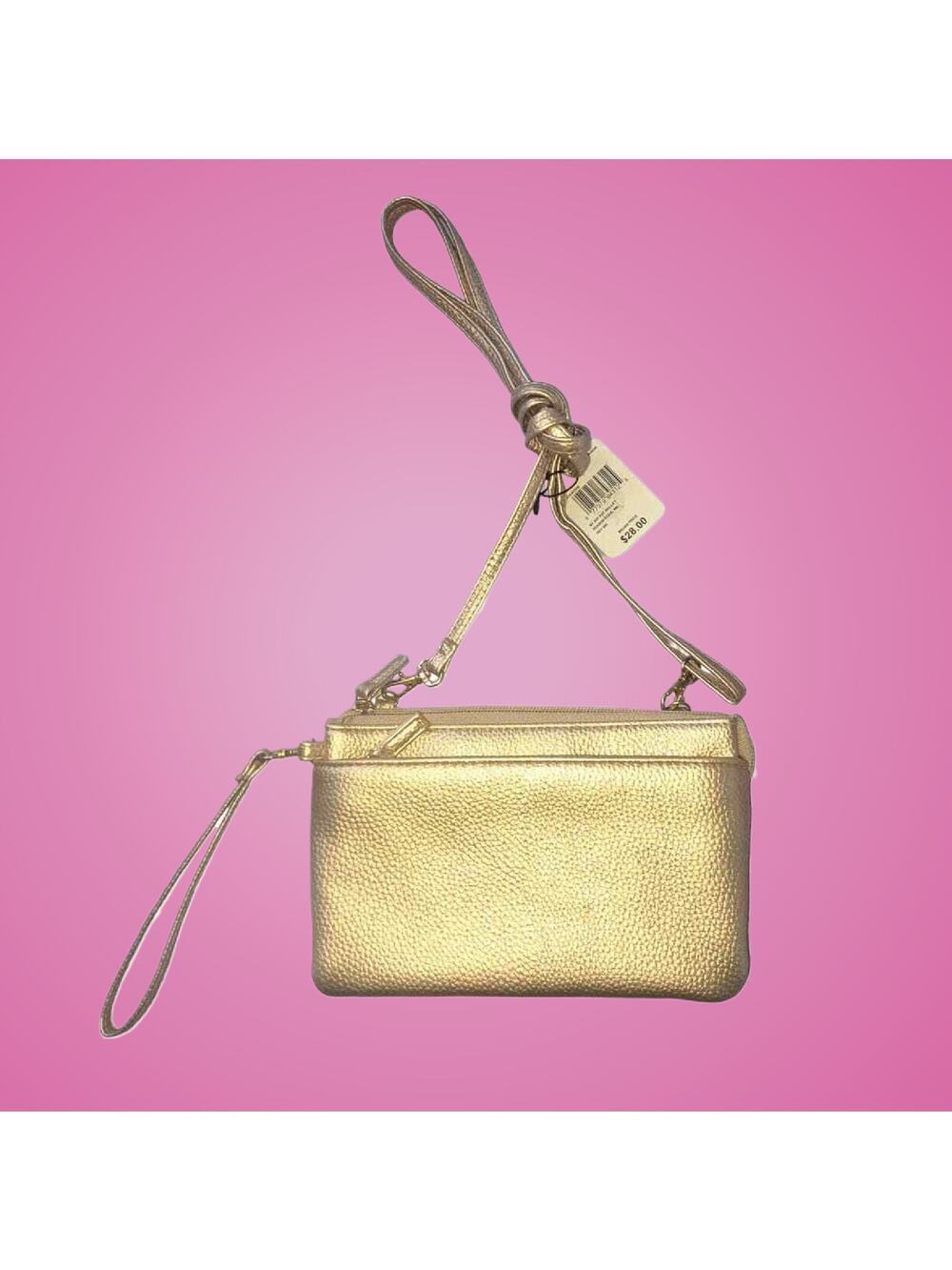 Gold Mundi Brady RFID Wallet Purse Phone Crossbody Bag
